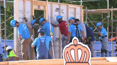 PHOTOS: ‘So thankful’: Habitat for Humanity volunteers build homes in west Charlotte