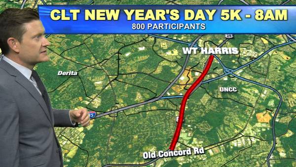 Alternate routes to avoid traffic during New Year’s Day 5K in Charlotte