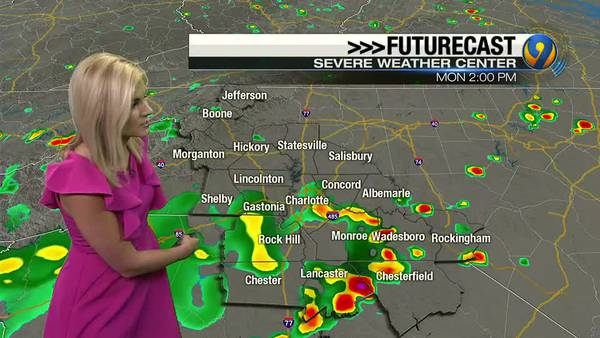 Monday afternoon's forecast update with Meteorologist Ashley Kramlich