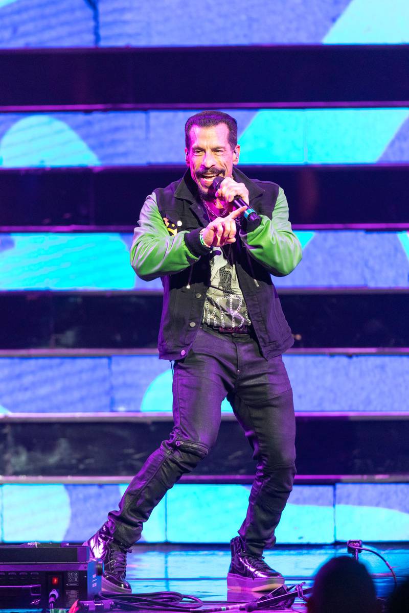 The New Kids on the Block perform during the Magic Summer Tour at PNC Music Pavilion in Charlotte on July 27, 2024.