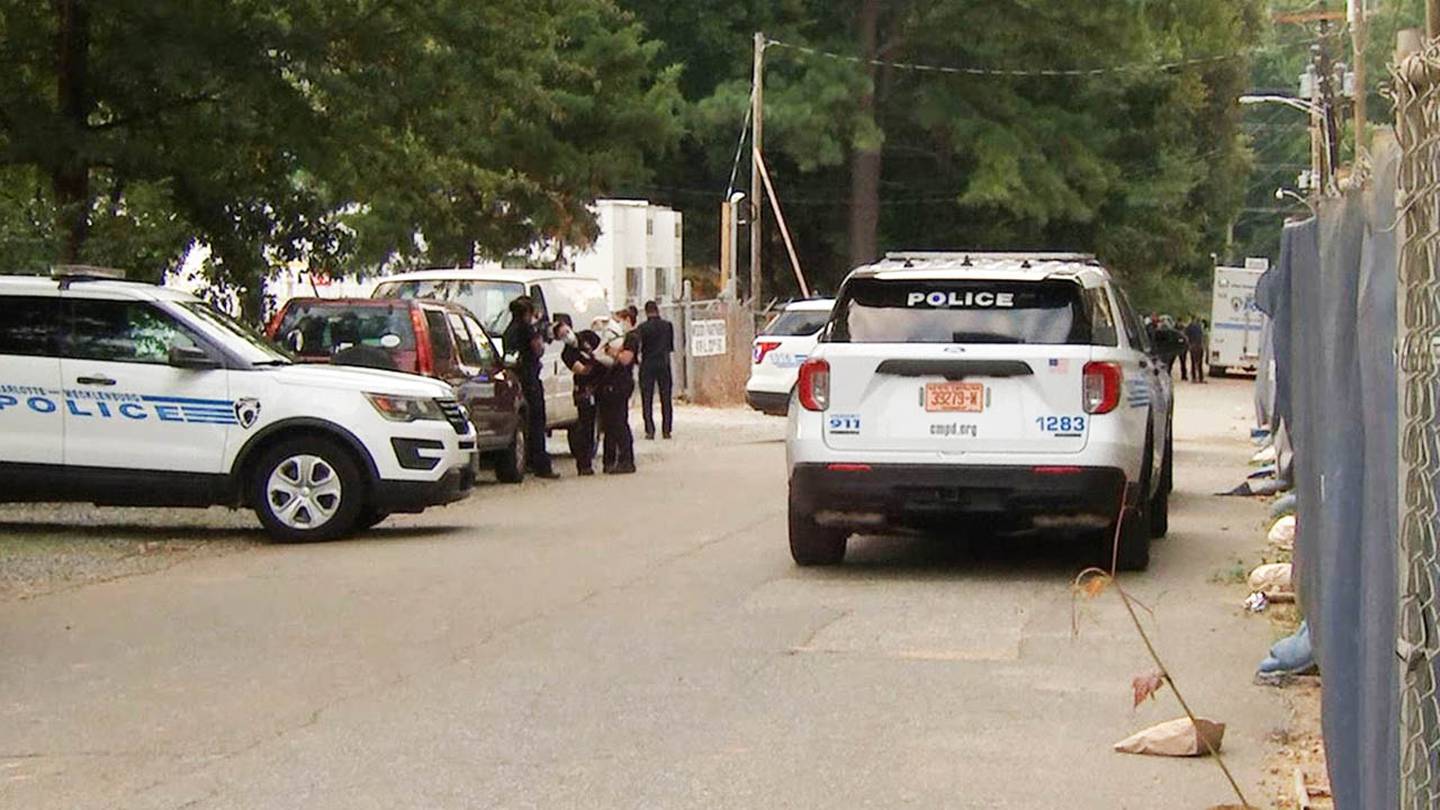 Police investigate after a woman was found dead in a building used primarily as an art studio in north Charlotte on September 6, 2021.