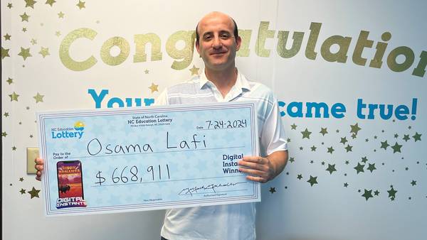 Charlotte man wins more than 600K playing lottery online