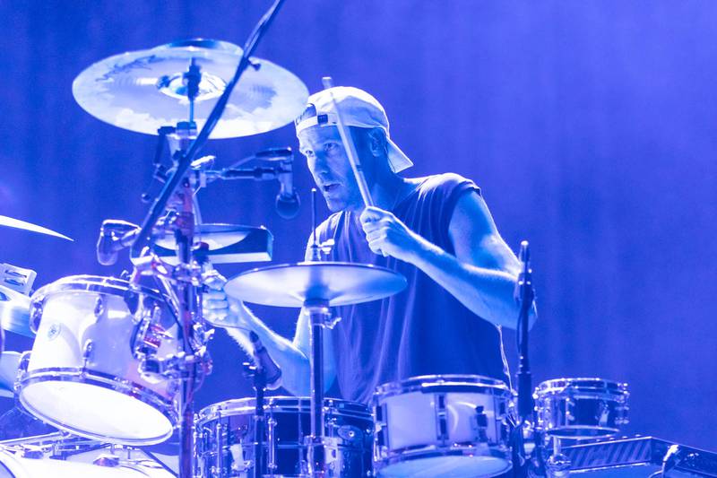 Third Eye Blind performs during the Summer Gods Tour at PNC Music Pavilion in Charlotte on July 29, 2024.