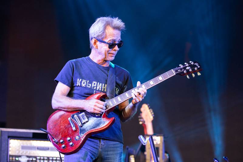 Tim Reynolds of the Dave Matthews Band performs at PNC Music Pavilion in Charlotte. May 20, 2022.