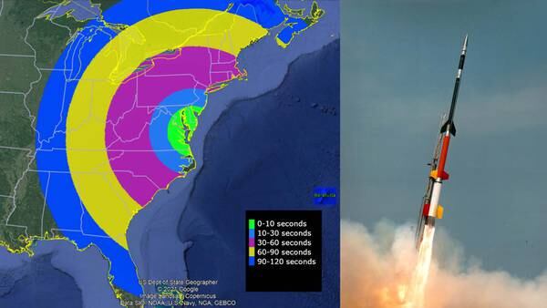 UPDATES: Observers on East Coast could see colorful cloud from NASA rocket 
