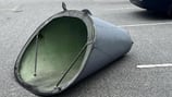 Tail cone from military aircraft lands in South Carolina school parking lot