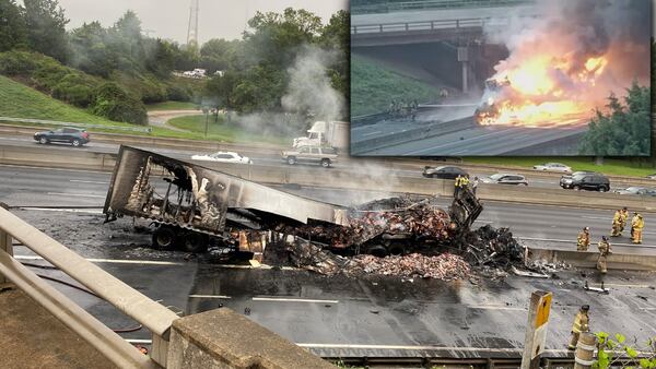 All lanes open after tractor-trailer fire closed I-77 northbound near uptown Charlotte