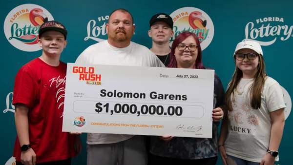 Tourist’s dream: Ohio man on vacation wins $1M scratch-off Florida Lottery game