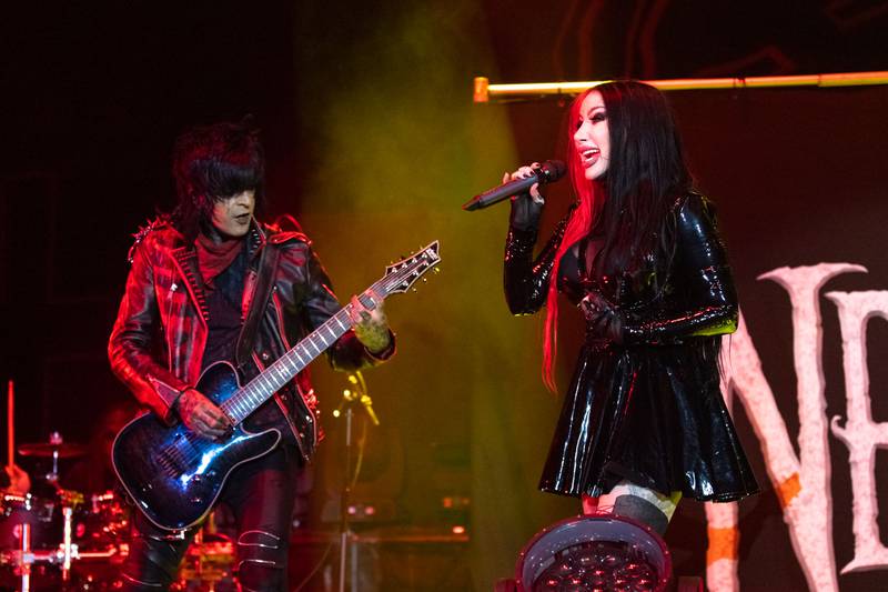 New Years Day performs at the Greensboro Coliseum on Nov. 21, 2023.