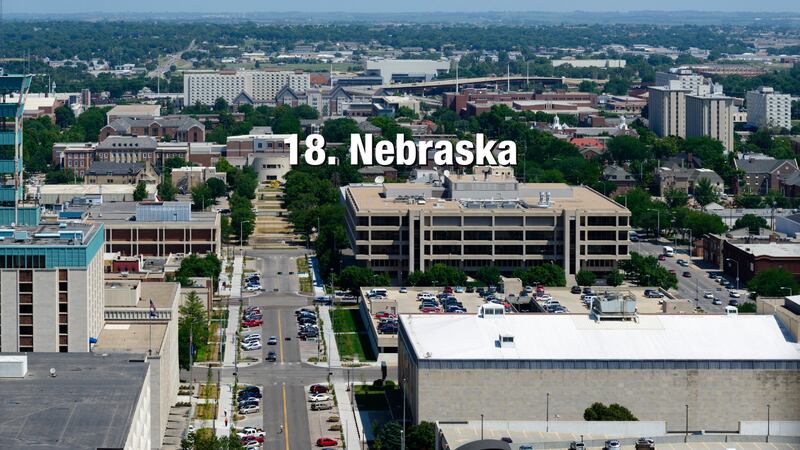 Nebraska: 25.80 driving incidents per 1,000 residents