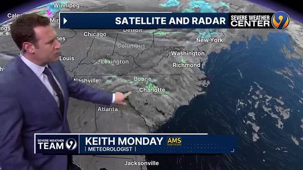 Monday morning forecast with Meteorogist Keith Monday