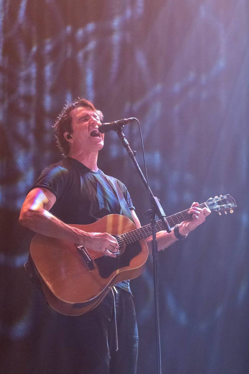 Third Eye Blind performs during the Summer Gods Tour at PNC Music Pavilion in Charlotte on July 29, 2024.