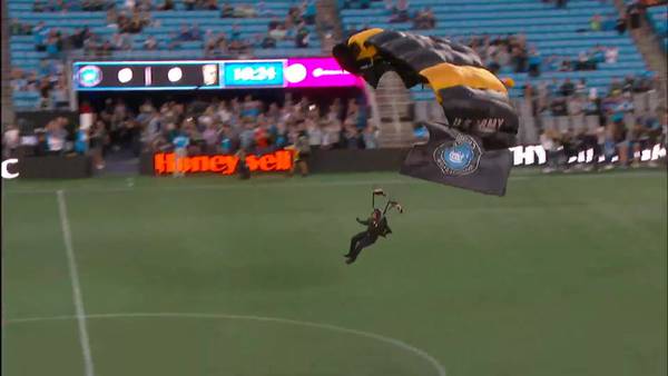 Behind the scenes: U.S. Army Golden Knights parachute down to Charlotte FC game