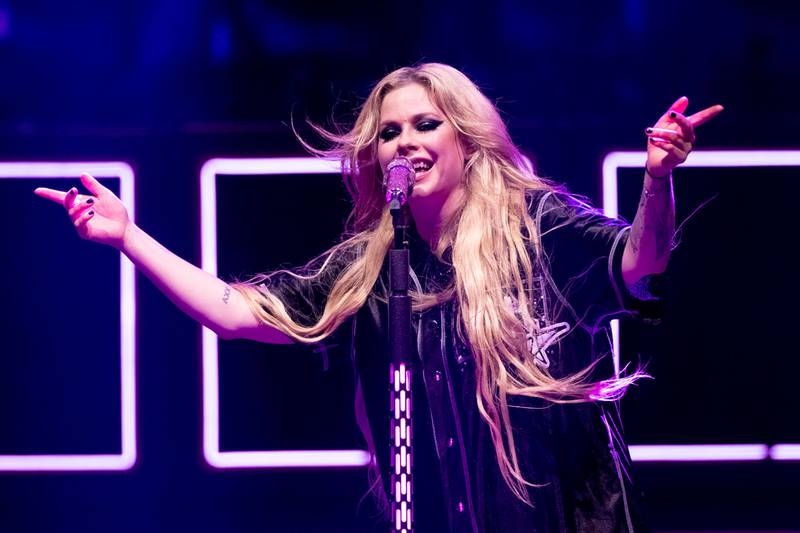 Avril Lavigne performs to a sold-out crowd at PNC Music Pavilion in Charlotte on Sept. 1, 2024.