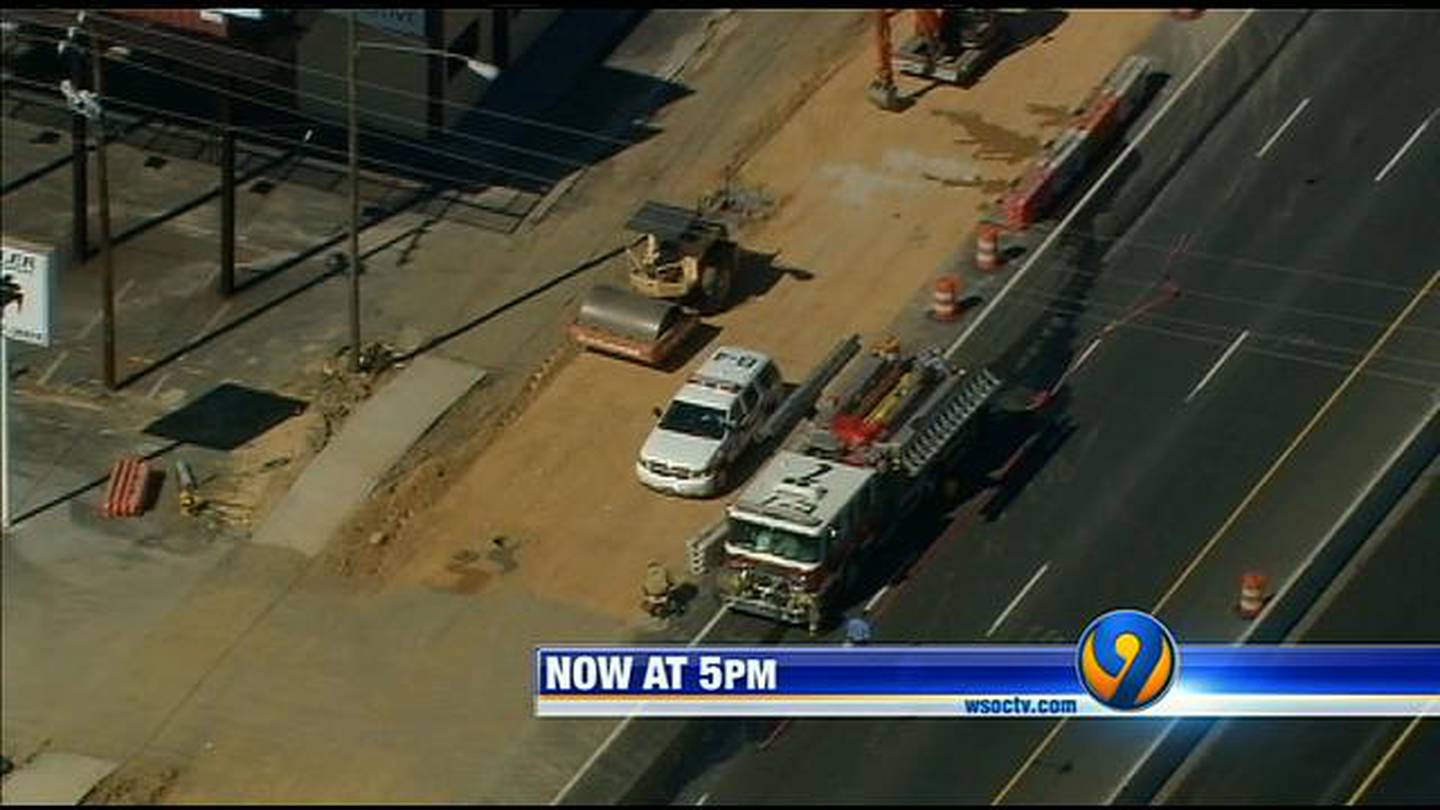 Independence Boulevard back open after gas line break WSOC TV