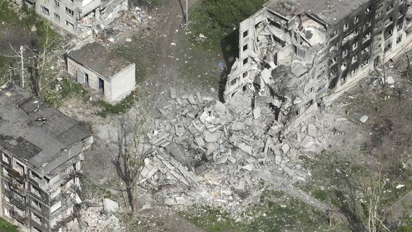 Drone footage shows devastation in Ukraine's strategic eastern city of Chasiv Yar as Russians near