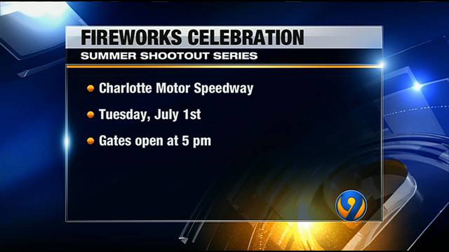 Fireworks Tuesday at Charlotte Motor Speedway WSOC TV