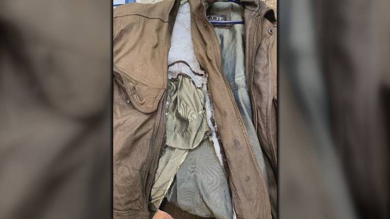 Leather jacket ripped at dry cleaner