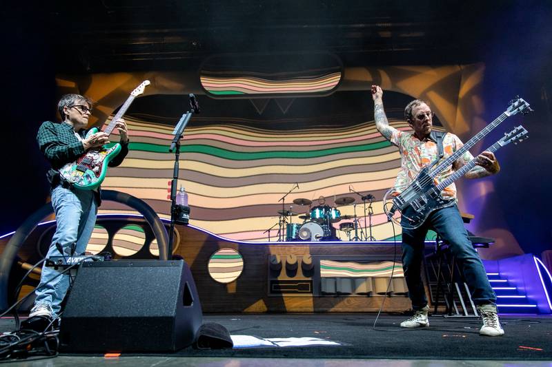 Weezer headlines the Indie Rock Road Trip tour at PNC Music Pavilion in Charlotte on June 24, 2023.