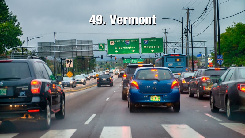 Vermont: 14.87 driving incidents per 1,000 residents