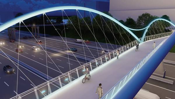 Proposed Rail Trail pedestrian bridge gets new look, new timeline