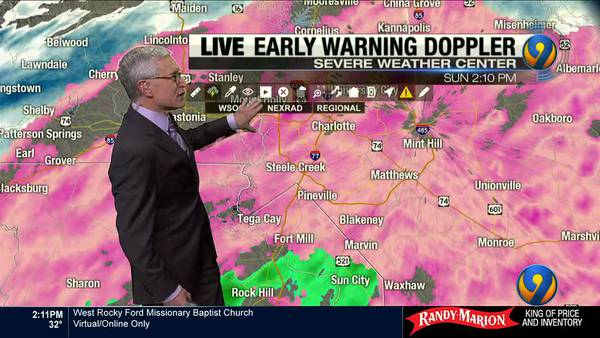 2 p.m. Sunday -- Chief meteorologist Steve Udelson's latest forecast update