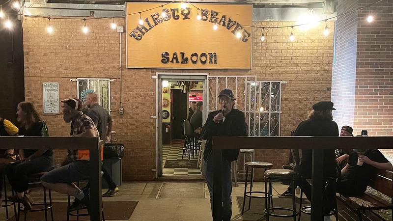 Mick Jagger was “out and about last night in Charlotte” at the one and only Thirsty Beaver Saloon in Plaza Midwood.