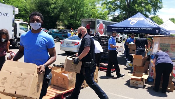 Cops, cadets, volunteers rally every week to end hunger in Charlotte