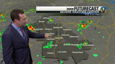 Tuesday afternoon's forecast update with Meteorologist Keith Monday