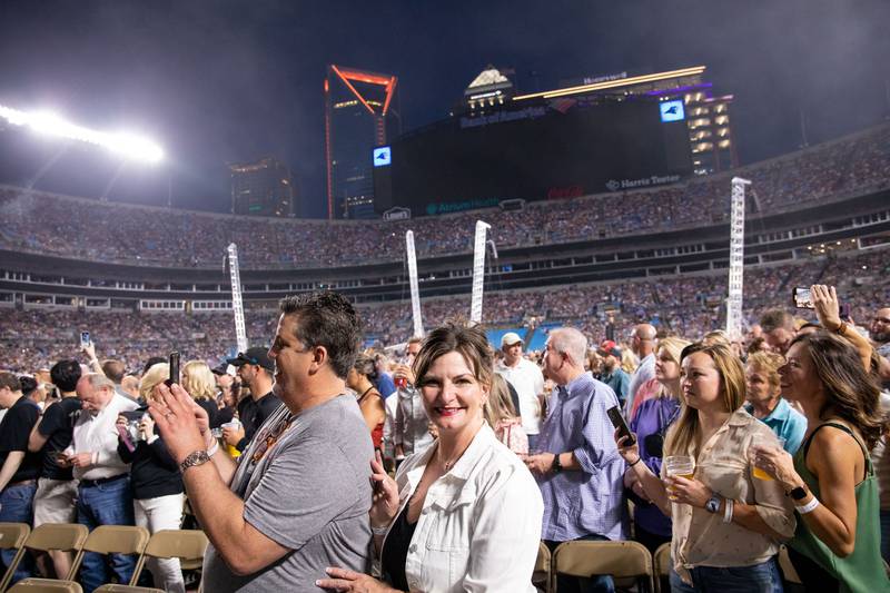 Fans pack Bank of America Stadium in Charlotte. April 23, 2022