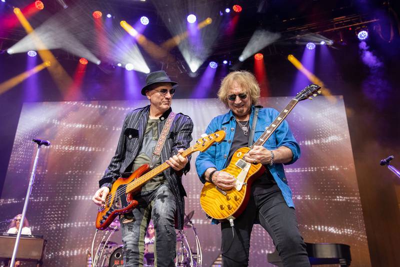 REO Speedwagon performs during the Summer Road Trip Tour at PNC Music Pavilion on Aug. 10, 2024.