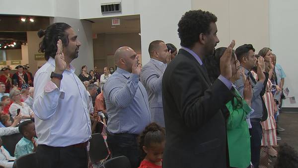 ‘Dream come true’: USCIS hosts naturalization ceremony for more than 20 immigrants on Fourth of July
