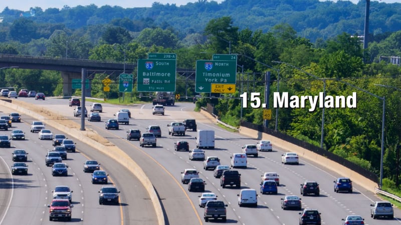 Maryland 27.07 driving incidents per 1,000 residents