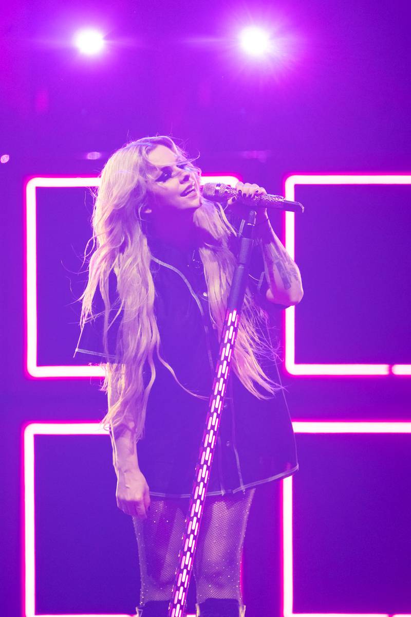 Avril Lavigne performs to a sold-out crowd at PNC Music Pavilion in Charlotte on Sept. 1, 2024.