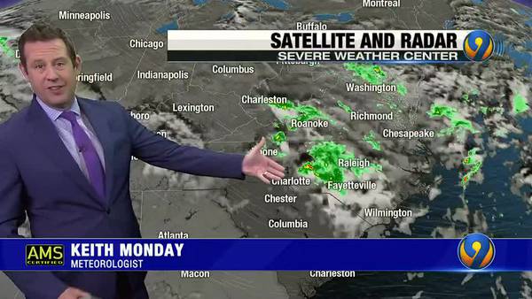 Monday morning forecast with Meteorologist Keith Monday