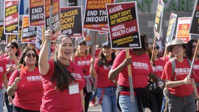 Kaiser mental health workers go on strike in Southern California over staffing, workloads