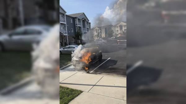 Driver says Nissan SUV caught fire without being in crash