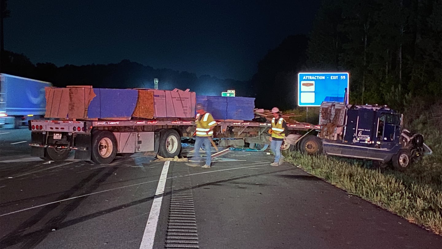 I-85 lanes reopen after nearly 42K pounds of lumber spill in Cabarrus ...