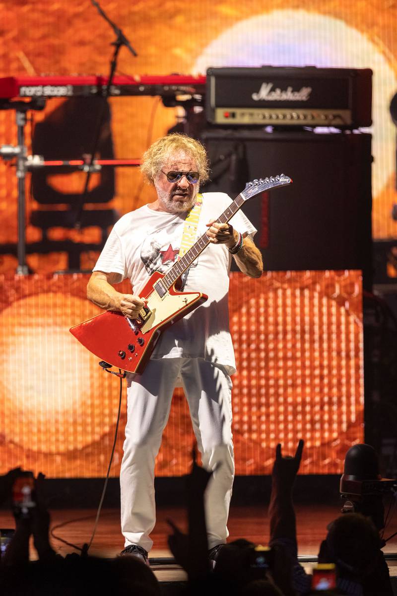 Sammy Hagar performs during the Best of All Worlds Tour at PNC Music Pavilion on July 19, 2024.