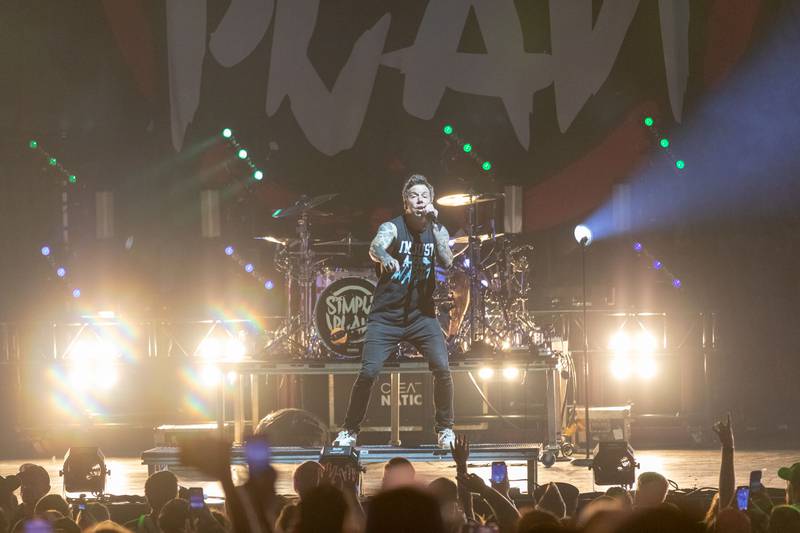 Simple Plan performs at PNC Music Pavilion in Charlotte on Sept. 1, 2024.