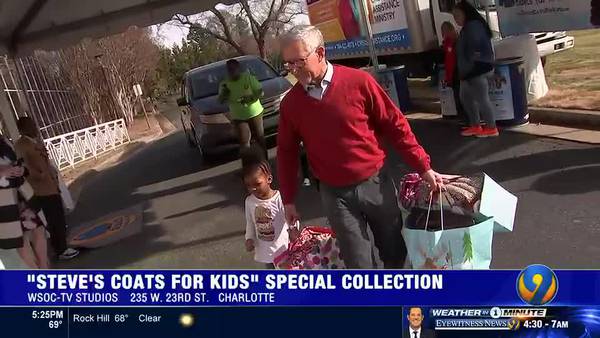 Steve's Coats for Kids collection day at WSOC-TV studio