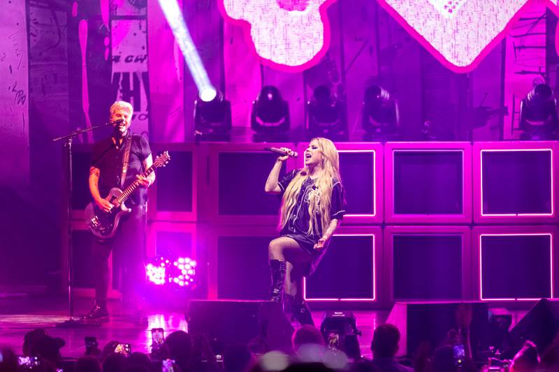 Avril Lavigne performs to a sold-out crowd at PNC Music Pavilion in Charlotte on Sept. 1, 2024.