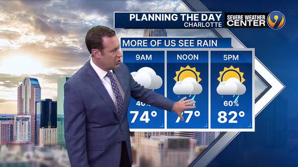 Thursday morning's forecast update with Meteorologist Keith Monday