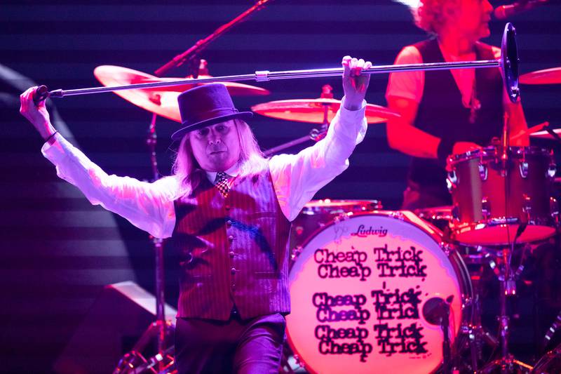 Classic rockers Cheap Trick perform at PNC Music Pavilion in Charlotte on Aug. 26, 2022.