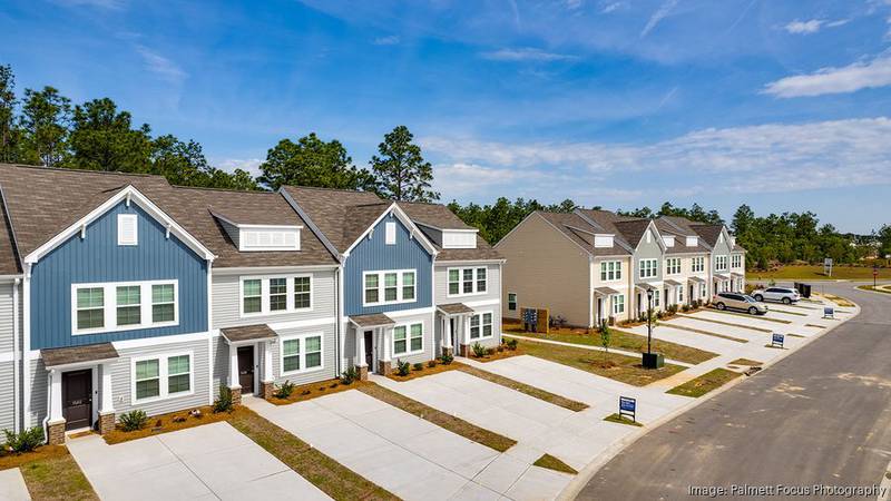 Pictured are townhomes built by Mungo Homes in Columbia, South Carolina.