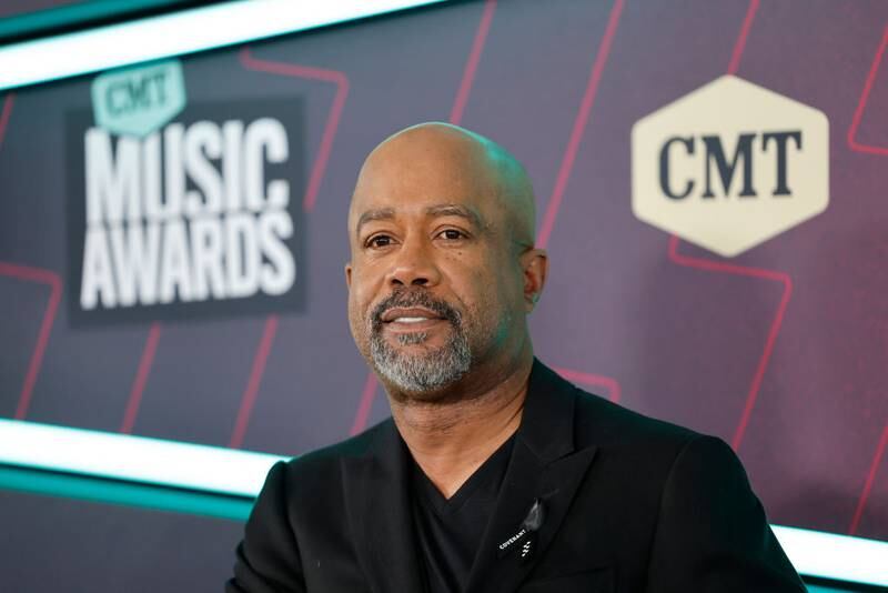 AUSTIN, TEXAS - APRIL 02: Darius Rucker wearing The Covenant School ribbon attends the 2023 CMT Music Awards at Moody Center on April 02, 2023 in Austin, Texas. (Photo by Jason Kempin/Getty Images)