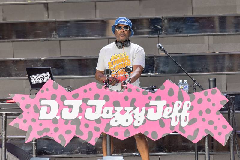 DJ Jazzy Jeff performs during the Magic Summer Tour at PNC Music Pavilion in Charlotte on July 27, 2024.