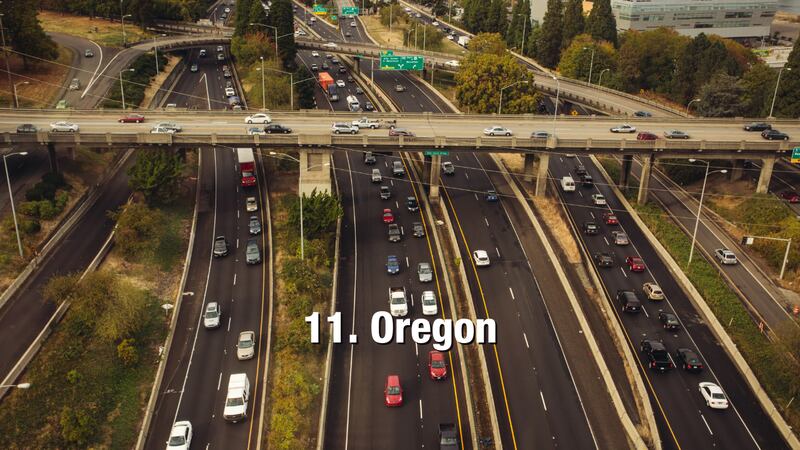Oregon: 28.41 driving incidents per 1,000 residents