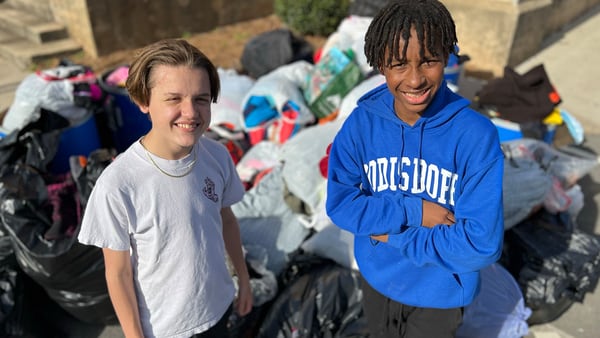 Charlotte middle school students collect 767 coats for kids in need