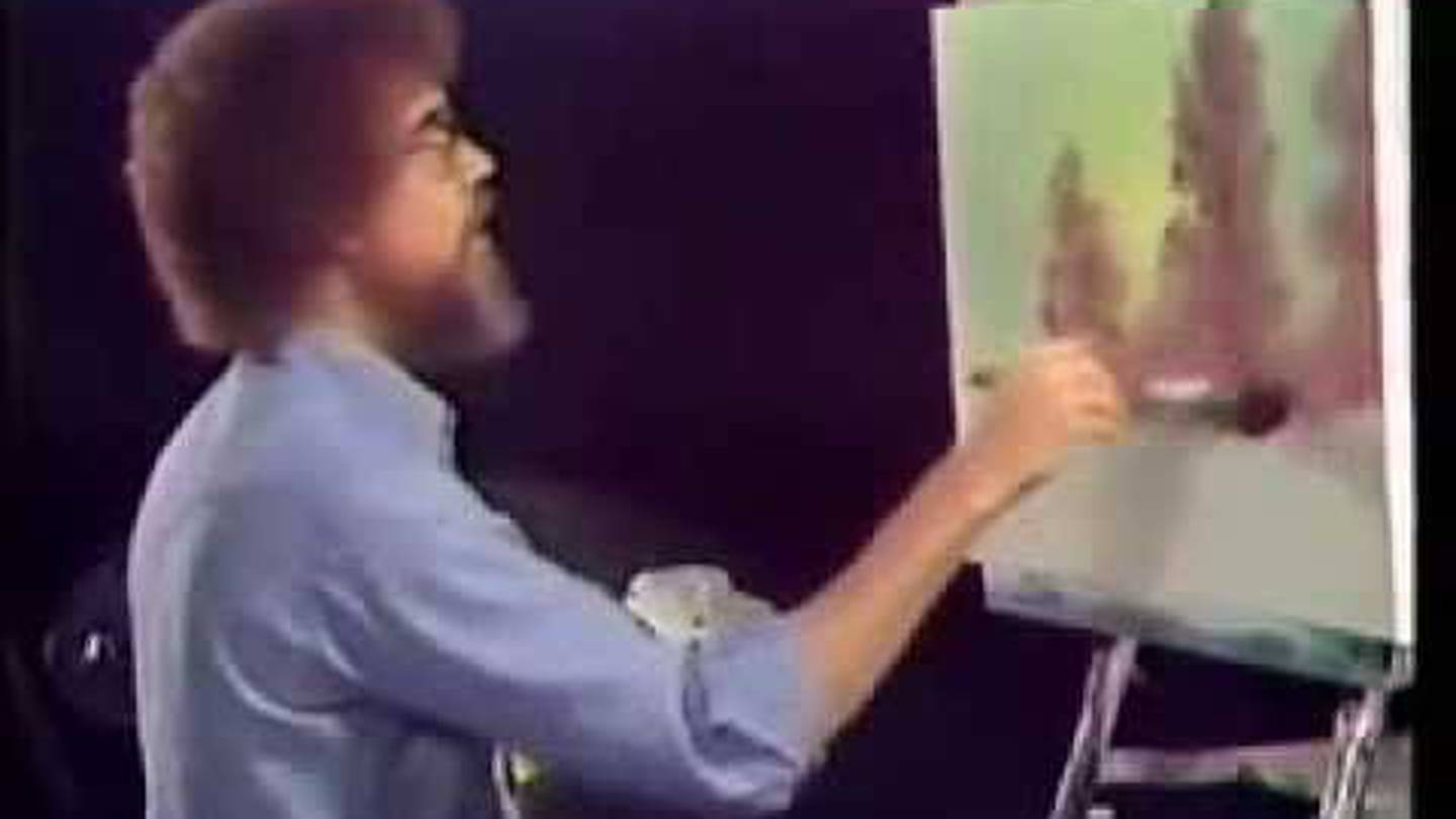 Exhibit of Bob Ross paintings on display in North Carolina